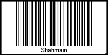 Shahmain als Barcode und QR-Code