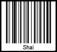 Der Voname Shai als Barcode und QR-Code