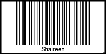 Interpretation von Shaireen als Barcode