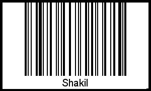 Interpretation von Shakil als Barcode