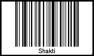 Barcode des Vornamen Shakti