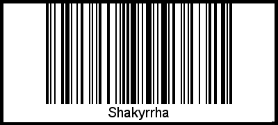 Barcode des Vornamen Shakyrrha