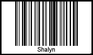 Der Voname Shalyn als Barcode und QR-Code