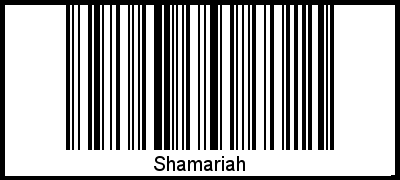 Barcode des Vornamen Shamariah