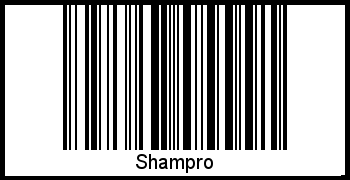 Interpretation von Shampro als Barcode