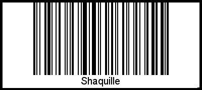 Der Voname Shaquille als Barcode und QR-Code
