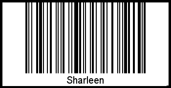 Barcode des Vornamen Sharleen