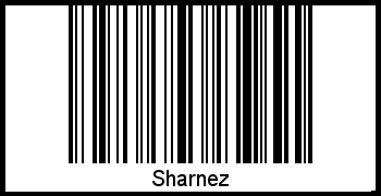 Barcode des Vornamen Sharnez