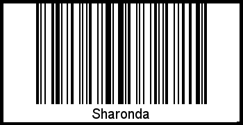 Der Voname Sharonda als Barcode und QR-Code