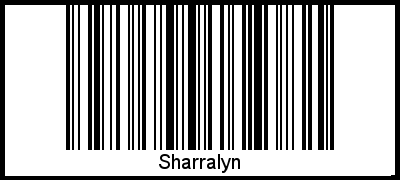 Barcode des Vornamen Sharralyn