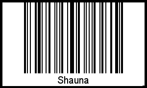 Barcode des Vornamen Shauna