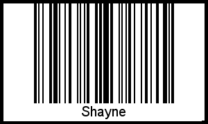 Barcode des Vornamen Shayne