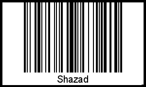 Barcode des Vornamen Shazad