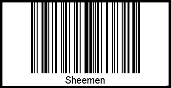 Der Voname Sheemen als Barcode und QR-Code