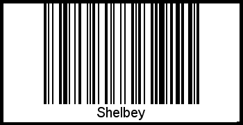 Der Voname Shelbey als Barcode und QR-Code
