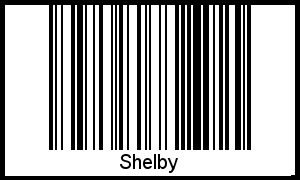 Der Voname Shelby als Barcode und QR-Code