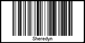 Der Voname Sheredyn als Barcode und QR-Code