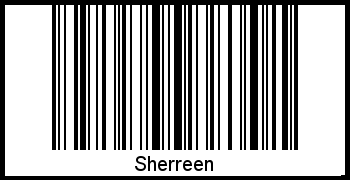 Der Voname Sherreen als Barcode und QR-Code