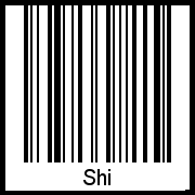 Barcode des Vornamen Shi
