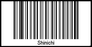 Der Voname Shinichi als Barcode und QR-Code