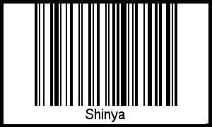 Barcode des Vornamen Shinya