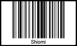 Barcode des Vornamen Shiomi
