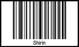 Shirin als Barcode und QR-Code
