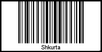 Barcode des Vornamen Shkurta