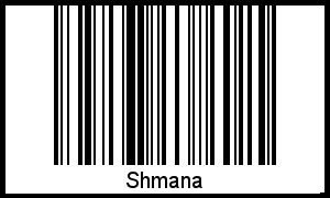 Interpretation von Shmana als Barcode