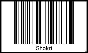 Der Voname Shokri als Barcode und QR-Code