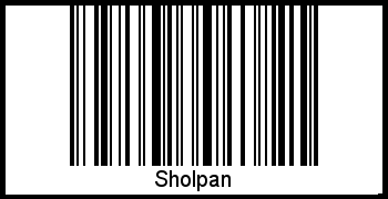 Der Voname Sholpan als Barcode und QR-Code