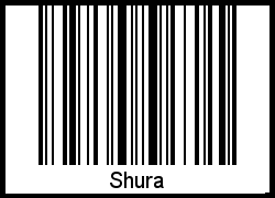Barcode des Vornamen Shura