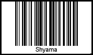 Der Voname Shyama als Barcode und QR-Code