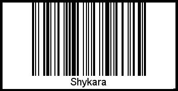 Der Voname Shykara als Barcode und QR-Code