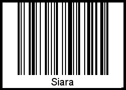 Barcode des Vornamen Siara