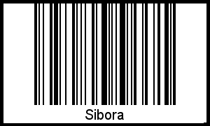 Der Voname Sibora als Barcode und QR-Code