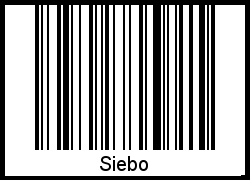 Barcode des Vornamen Siebo
