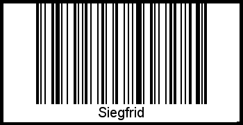 Siegfrid als Barcode und QR-Code