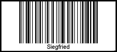 Barcode des Vornamen Siegfried