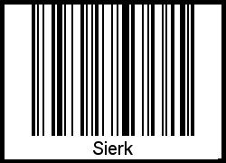 Barcode des Vornamen Sierk