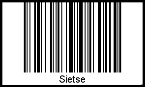 Barcode des Vornamen Sietse