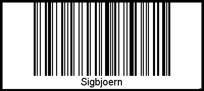 Sigbjoern als Barcode und QR-Code