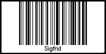 Interpretation von Sigfrid als Barcode