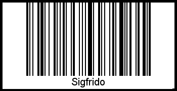 Sigfrido als Barcode und QR-Code