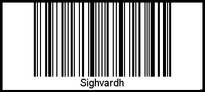 Sighvardh als Barcode und QR-Code