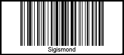 Barcode des Vornamen Sigismond