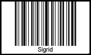 Sigrid als Barcode und QR-Code