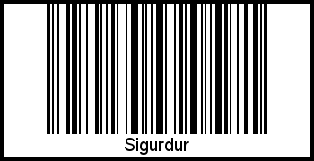 Interpretation von Sigurdur als Barcode
