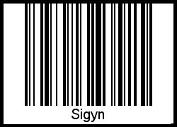Barcode des Vornamen Sigyn