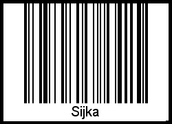 Sijka als Barcode und QR-Code